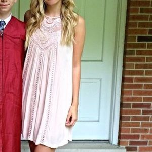 Light pink lace shift dress- mossimo worn once!